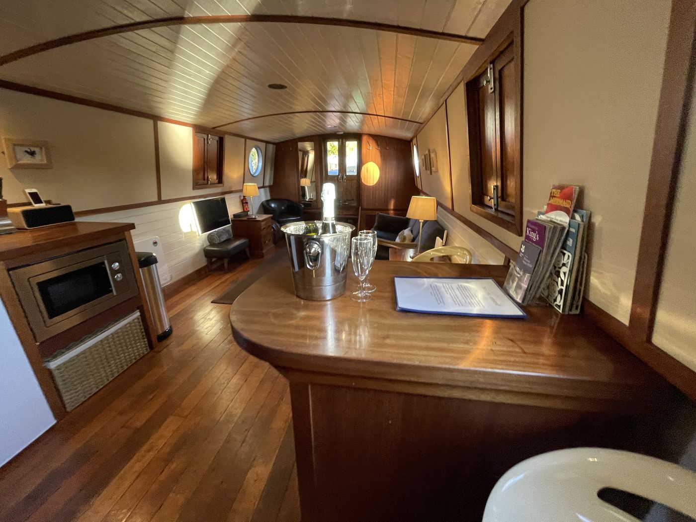 View from the bar through the saloon