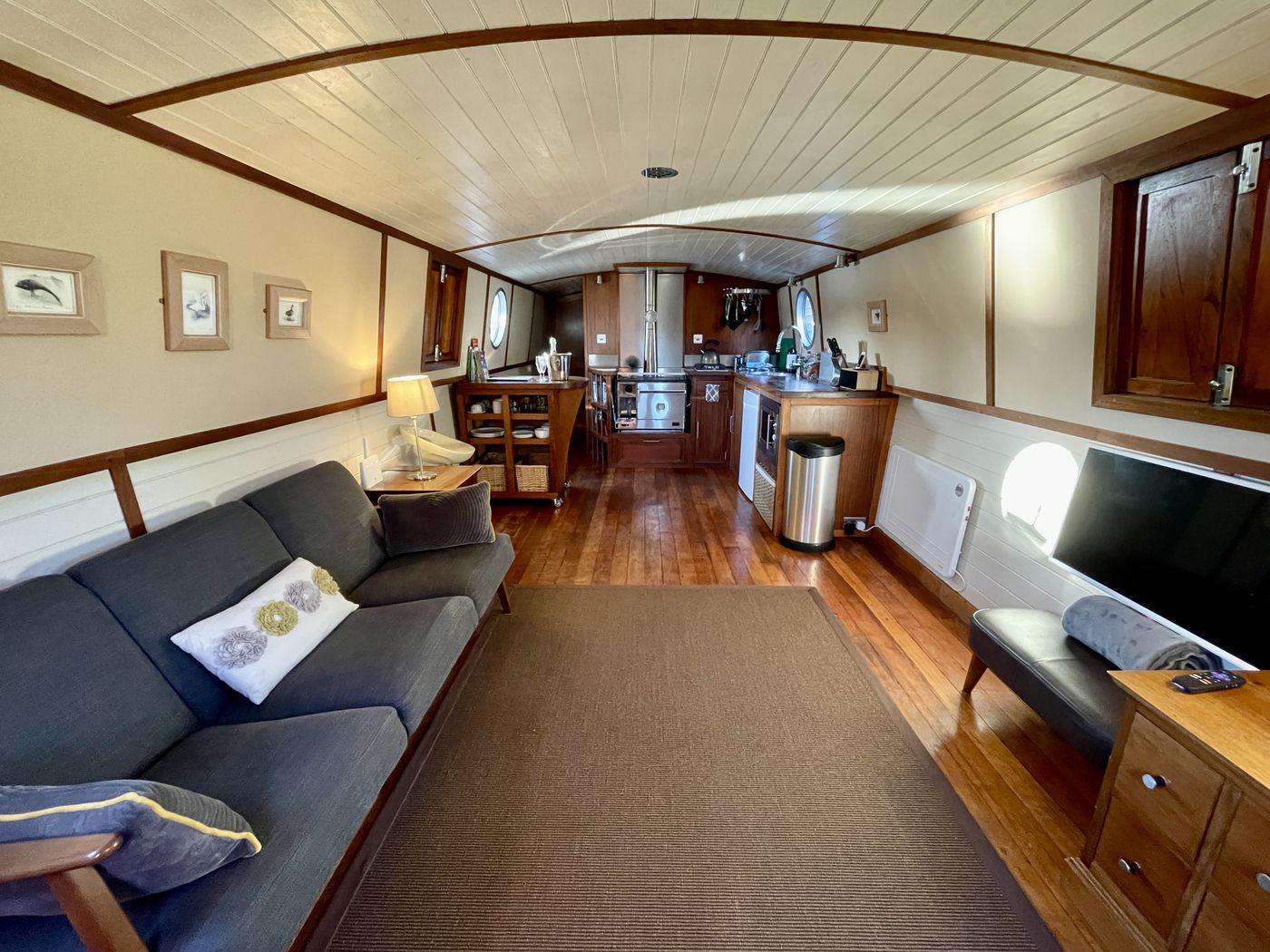 Saloon looking through to the galley
